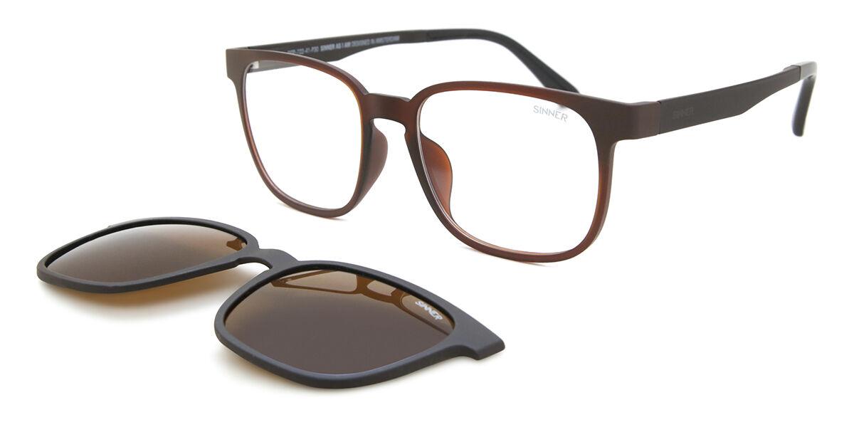 

Sinner Lodge With Clip On Siop 722 41 P30 Unisex Eyeglasses Brown/51-15-138