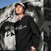 Li Ning CF Motivo Discendente del Drago Felpa Sportiva Lavorata a Maglia a Maniche Lunghe Girocollo Pullover Stampato Uomo felpa Nero AWDU813-1