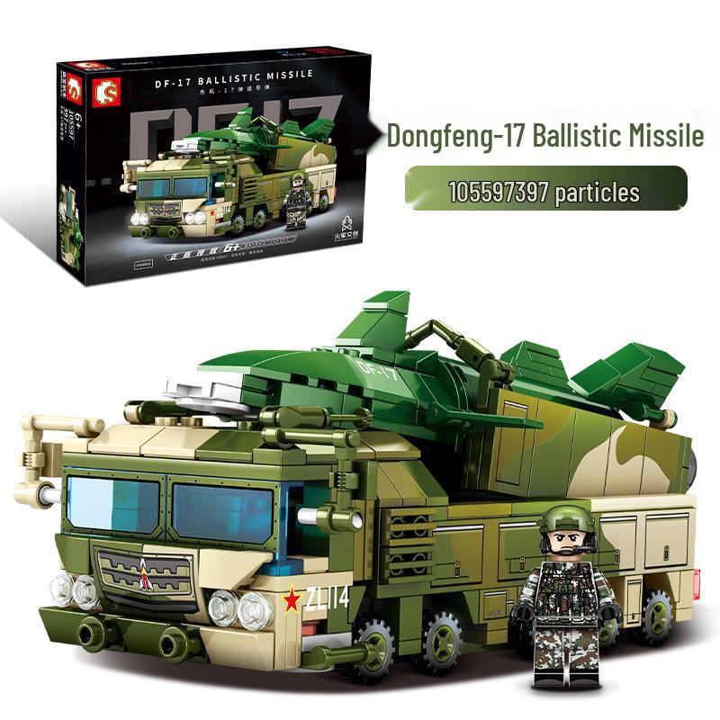 Sengbao 105597 Dongfeng-17 Missile Building Blocks Model Toy