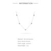 Fashion S925 Sterling Silver Simple Inlaid 5 Claws Inlaid Turquoise High-End Textured Necklace Collarbone Chain