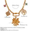 Personalized Stainless Steel Necklace Gold Fashion High Sense Clover Pepper Design Sense Temperament Necklace Jewelry
