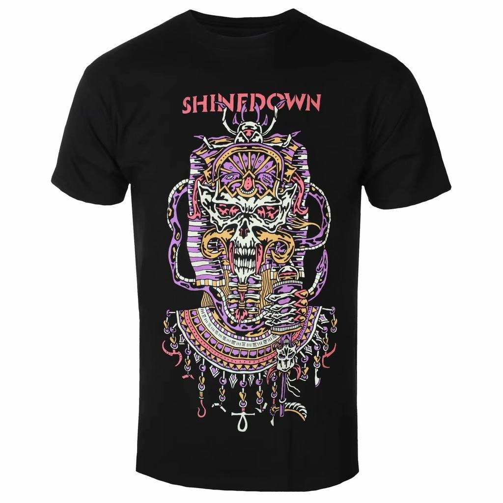 2026 Unisex Summer Short Sleeve Fit Shinedown Graphic Cotton T-shirt Fashion Brand Tee Hip Hop Streetwear Oversized Tshirt