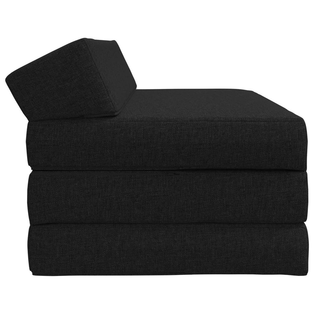 Folding Sofa Bed Black 120 x 60 x 49 cm Fabric