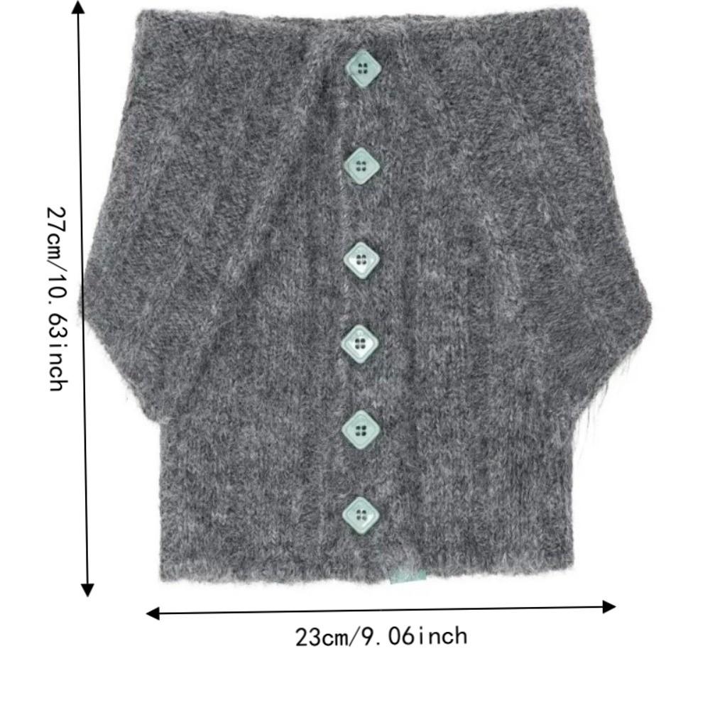Windproof Wool Neck Gaiter Soft Neck Warmer Fashion Neck Scarf Winter Wear