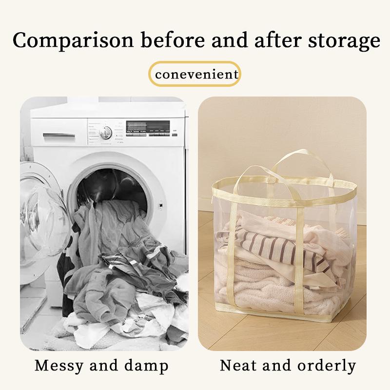 1/2 PCS Dirty Clothes Basket - Large Capacity, Foldable Clothes Storage Basket, Toy Bucket, Wall-mounted Bathroom Laundry Basket