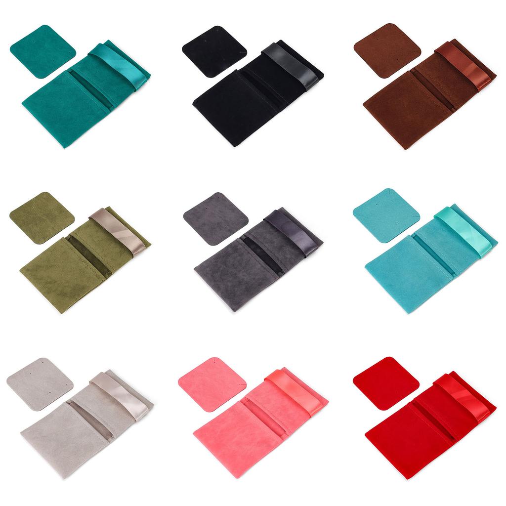 Sac à bijoux élégant avec pochette à bijoux en velours coloré, étui de voyage pour bijoux, adapté pour les cadeaux de mariage et de Noël