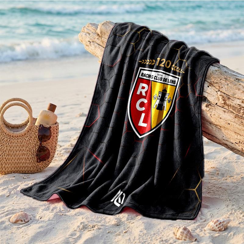 Asciugamano da Spiaggia in Microfibra con Stampa Lente FC Asciugatura Rapida Assorbente Grande Asciugamano per Spiaggia Nuoto Viaggio