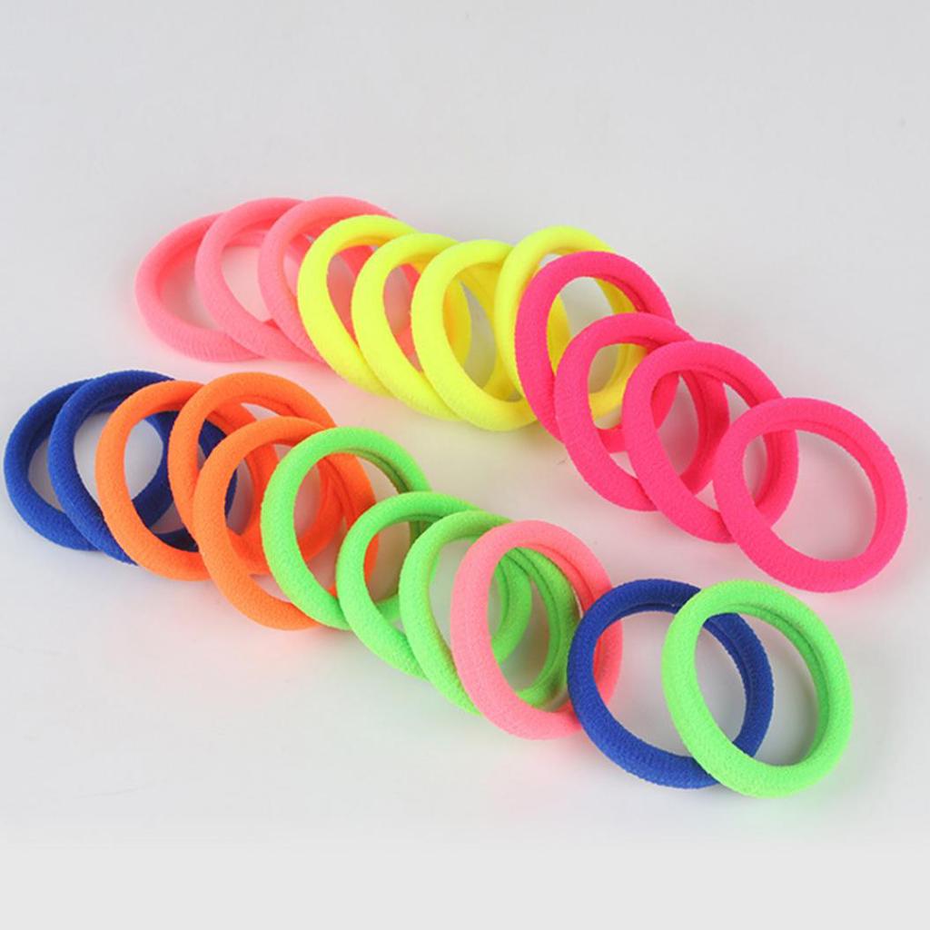 66Pcs Kids Baby Girls Candy Color Elastic Hair Band Rope Ring Ponytail Holder