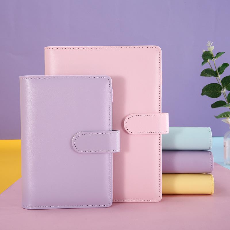 Custom Pu Leather Budget Binder Office Supplies Notebook Planner Cover Binder Ring Bound Planner With Buckle