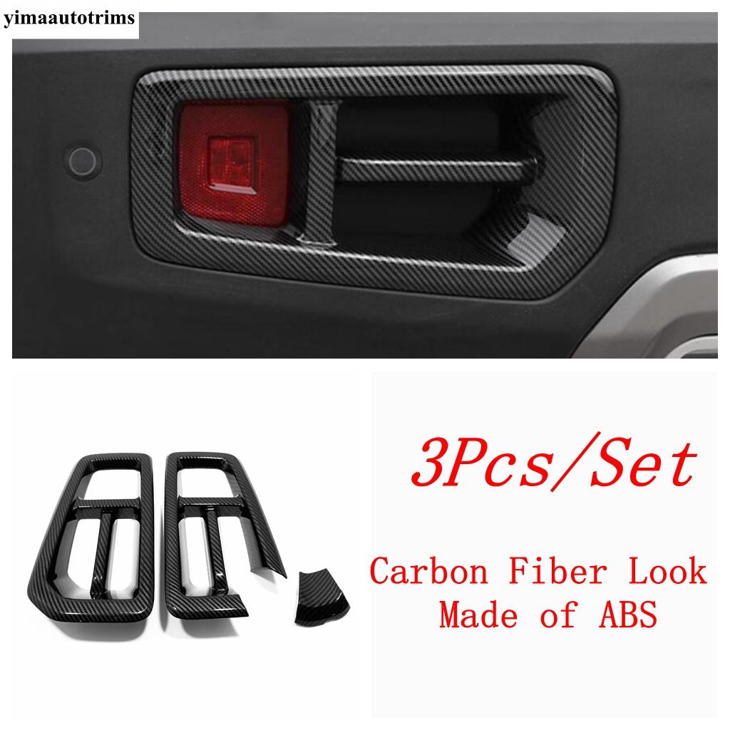 For Haval Dargo Accessories Front Rear Fog Lights Lamps Eyebrow Frame Cover Trim ABS Chrome / Carbon Fiber Exterior
