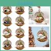 Cute Cartoon Acrylic Car Hanging Decoration For Christmas Tree Shell Sleeping Dog