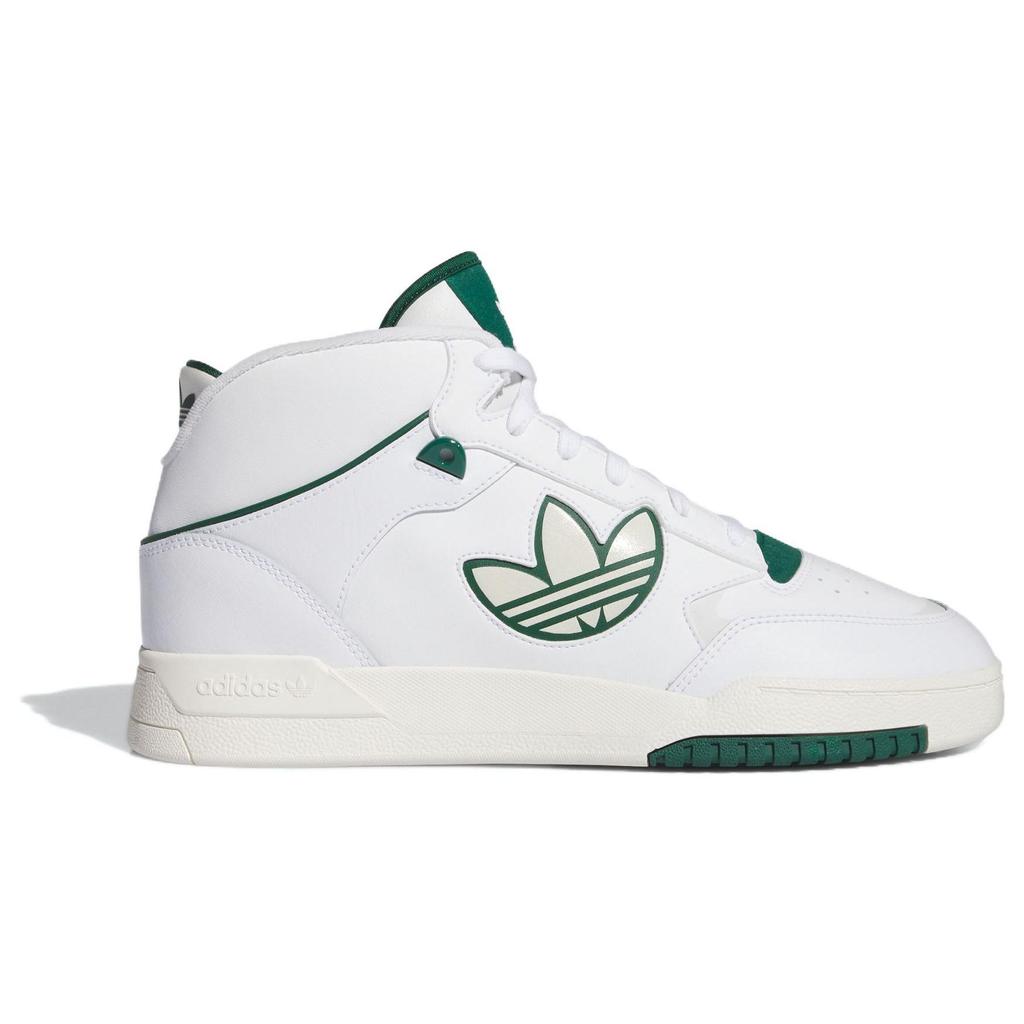 Adidas Originals Drop Step XL 2.0 Lace-Up Casual Comfortable Slip-Resistant Durable Mid-Top Skate Shoes Unisex Sneakers White Green IG8532