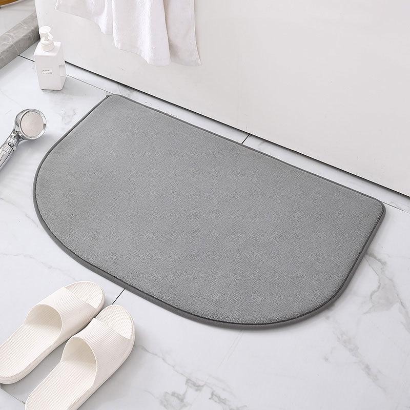 Thickened entrance mat, bathroom slow rebound anti slip floor mat, toilet water absorption and quick drying foot mat, memory sea