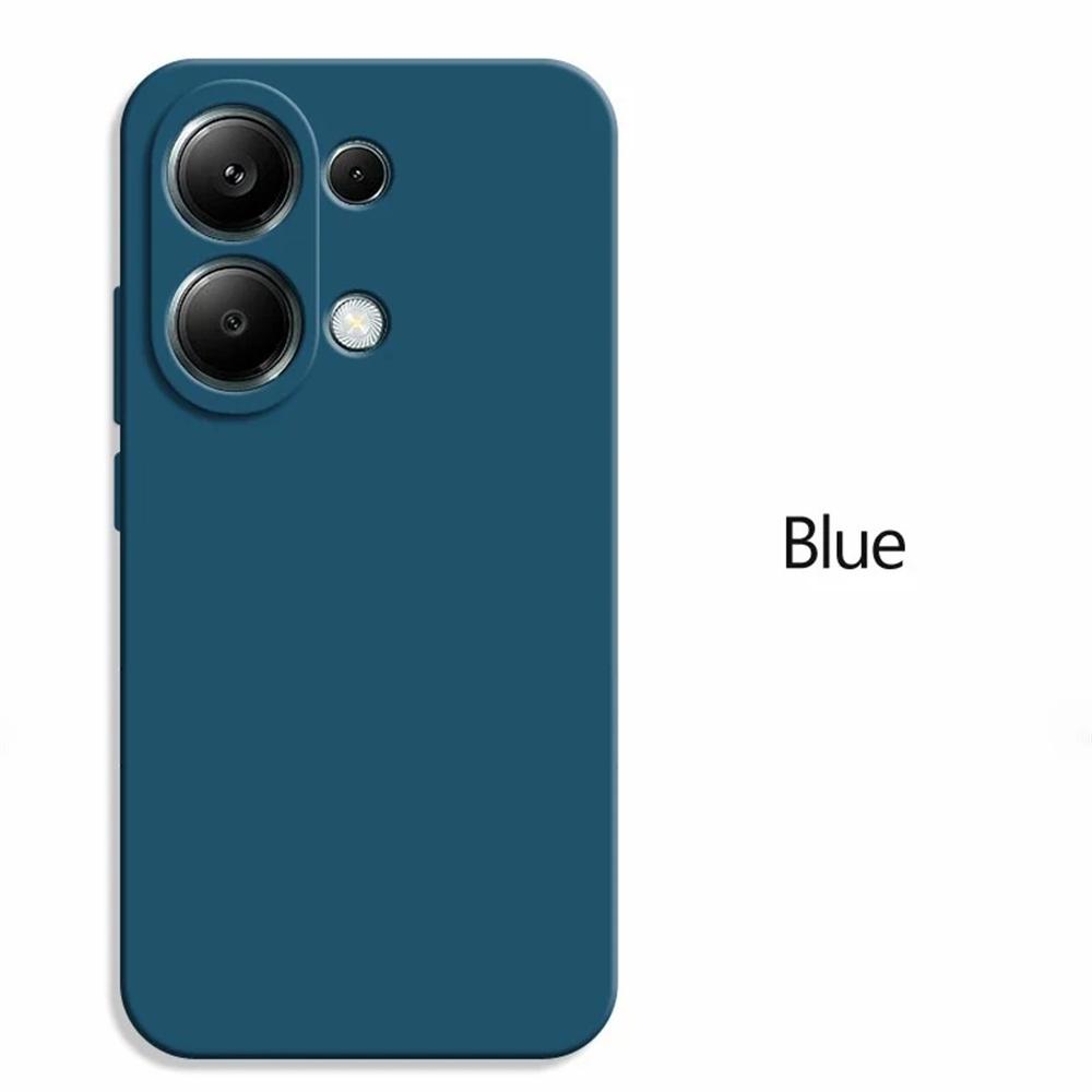 Matte Bumper Soft TPU Back Cover for Xiaomi Poco M6 Pro Liquid Silicone Case for Xiaomi POCO M6 Pro 4G Case Redmi Note13 Pro 4G