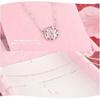 [Marke Univarc] Sterling Silber Kirschblüten-Halskette, Schmucktuch, Beutel, Tasche und Garantiekarte - Luxuriöses 5-teiliges Set Zirkonia Pink