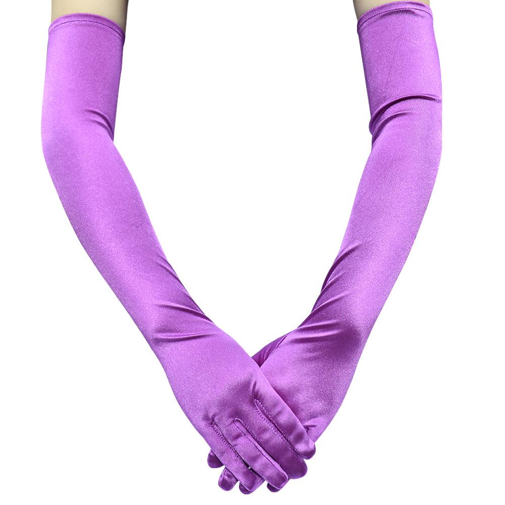 Long Satin Evening & Wedding Gloves for Performance, Prom, Dance, and Costume Accessories