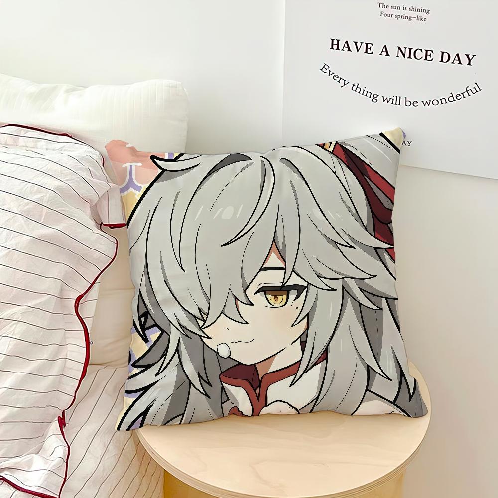Honkai Star Rail Game Chibi Cute Art Kawaii Funny Comfortable Soft Pillow Case For Sofa Living Room Home Decor Protective Covers