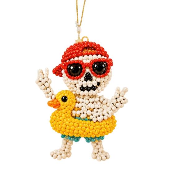 Yousheng 3D Beaded Animal Kit,Cute Tiny Highland Cow Beading Kit with Colorful Embroidery Beads And Instructions,Handmade Bead Art Craft for Beginners