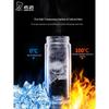 HEENOOR Double-Layer Glass Water Bottle