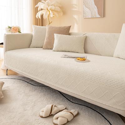 Cuscino per divano in peluche invernale Nuovo cuscino antiscivolo in pile di latte addensato Asciugamano copridivano moderno e semplice di lusso