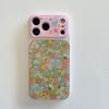 Pink Floral Pattern Drop-Proof Phone Case for iPhone 13/14/15/16/17 Pro Max, Female Edition.