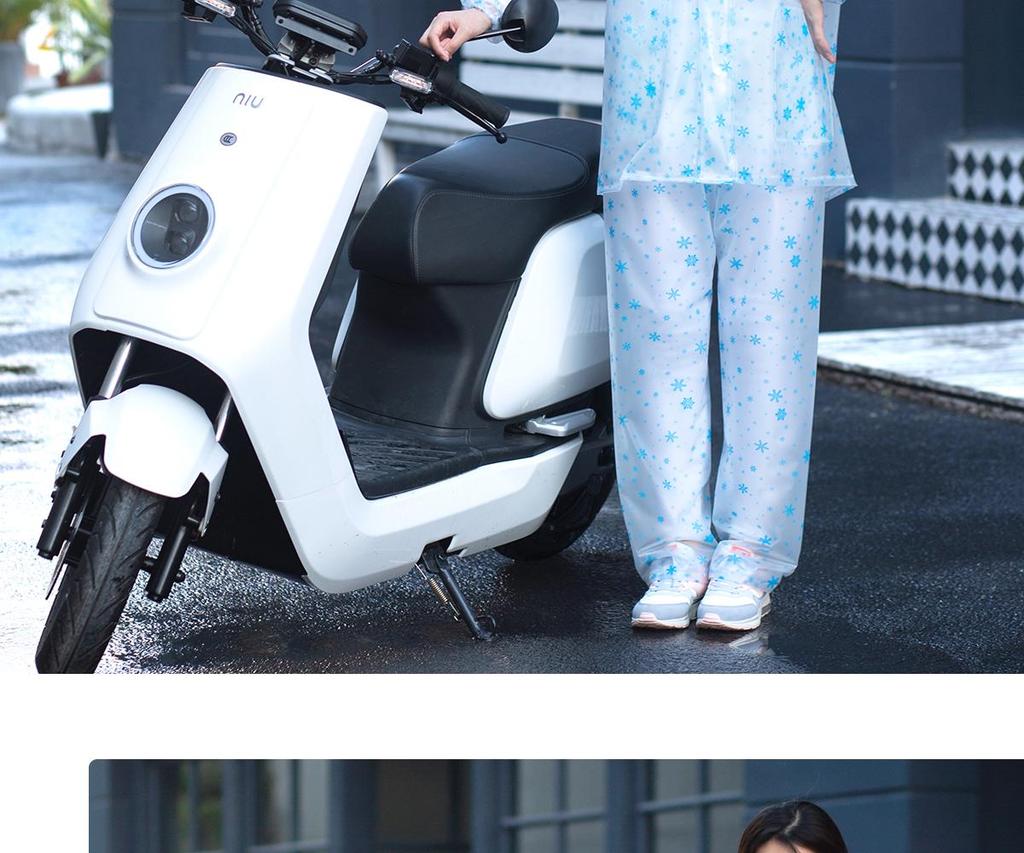 Women's Long Raincoat & Pants Set - Stormproof, Waterproof, Split Style for Electric Vehicles