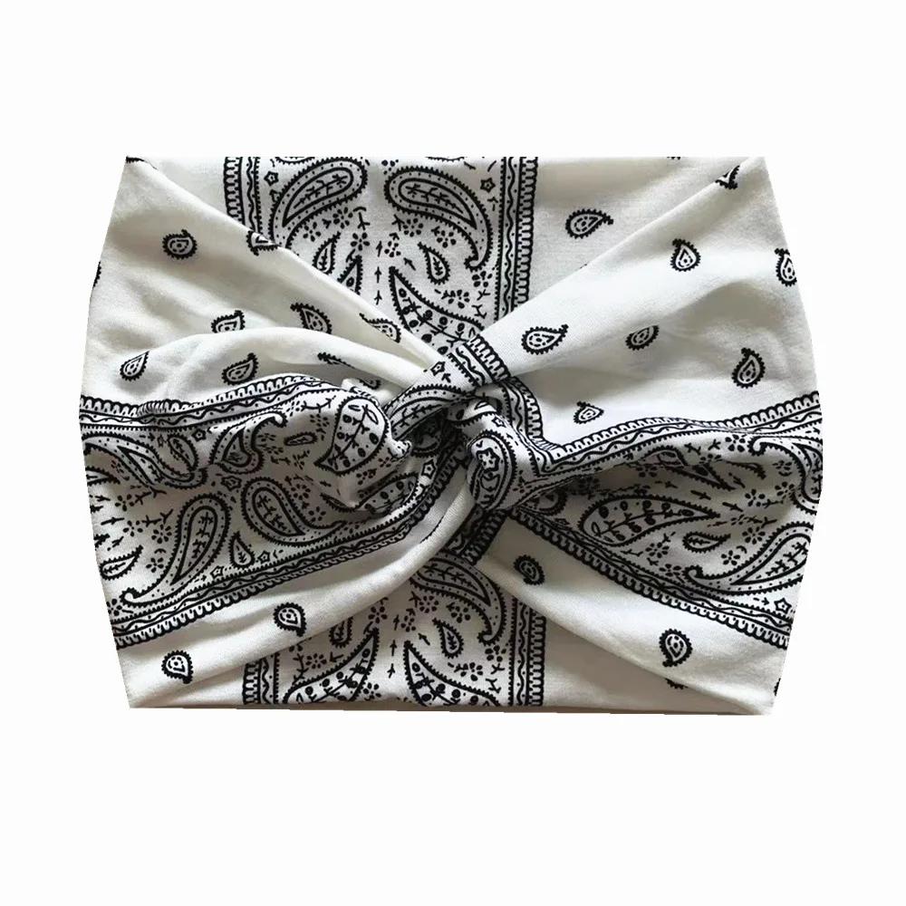 Simple Soild Color Twisted Extra Large Thick Wide Headbands Elastic Turban Workout Sports Hair Band Headwear