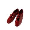 ~ Ballet style retro flat-bottomed double Velcro round head lazy casual shoes