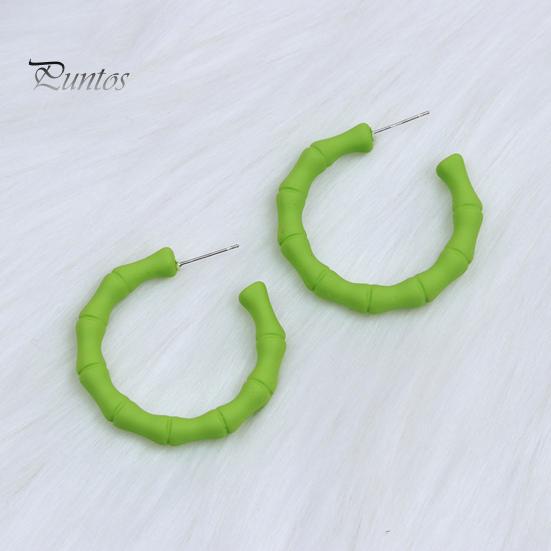 1 paire de boucles d'oreilles créoles simples pour femmes, Style doux, couleur bonbon, boucles d'oreilles circulaires en acrylique, robe de fête de vacances, bijoux d'oreille, accessoires d'anniversaire