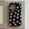 Luxury Black and White Cow Pattern Phone Case for iPhone 17 16 15 14 13 12 11 Air Pro Max Plus Luxury Double-layer Back Cover