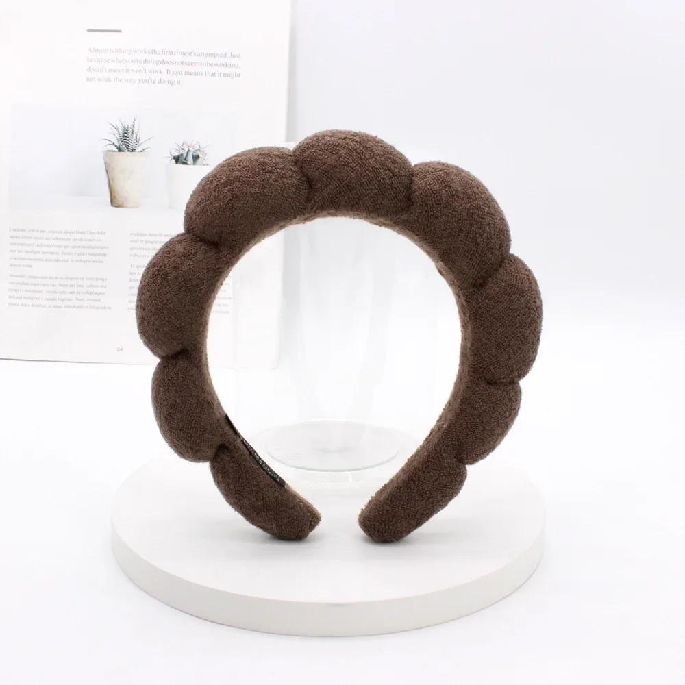 Femmes Filles Éponge Co Spa Maquillage Bulle Bandeau Éponge Bouffant Rétro Bandes Cheveux Doux Bandeau Couvre-chef