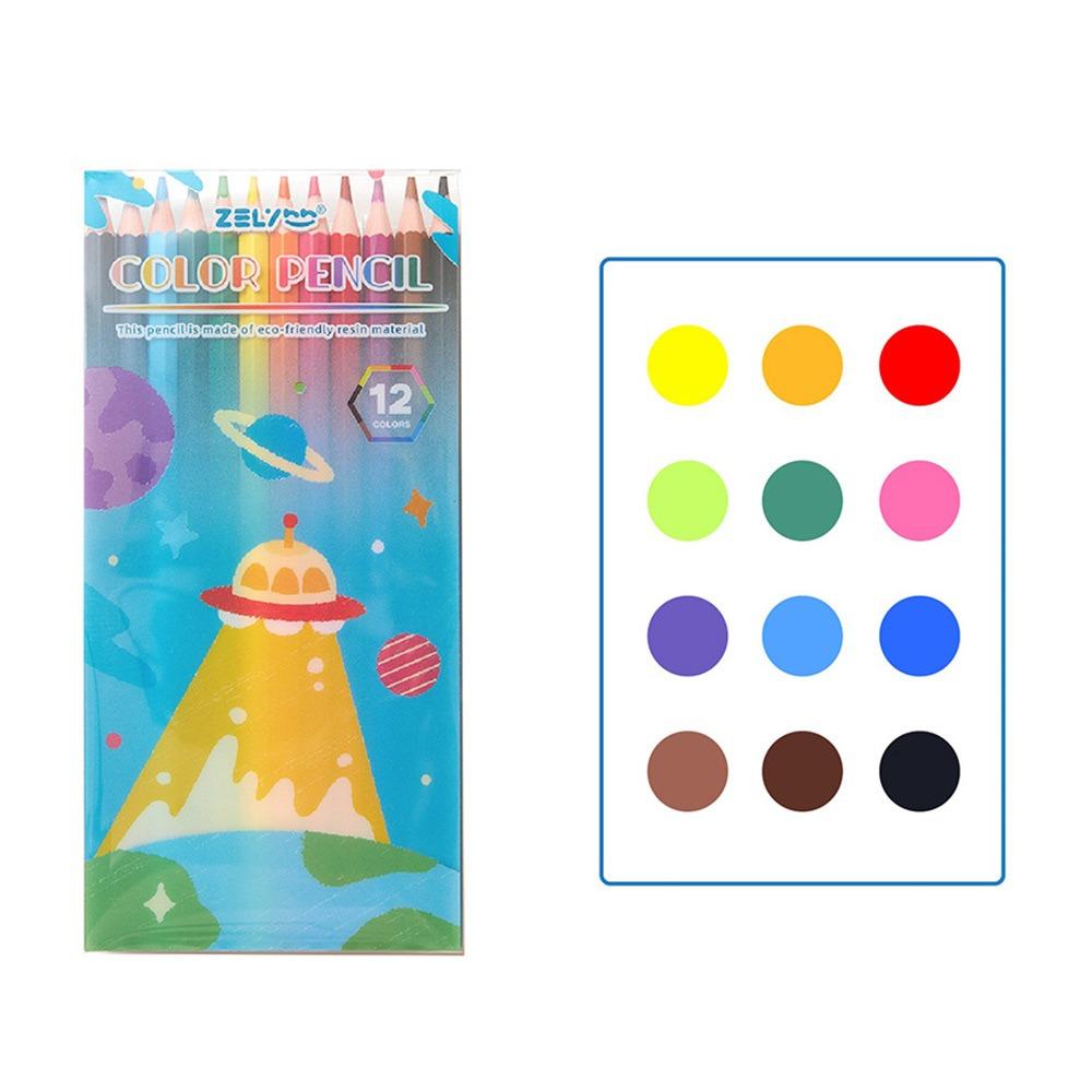 

Erasable Color Pencil 12/24/36/48 Colors Writing Sketching Pencil New Wooden Pencil Students 12Colors-Non Erasable