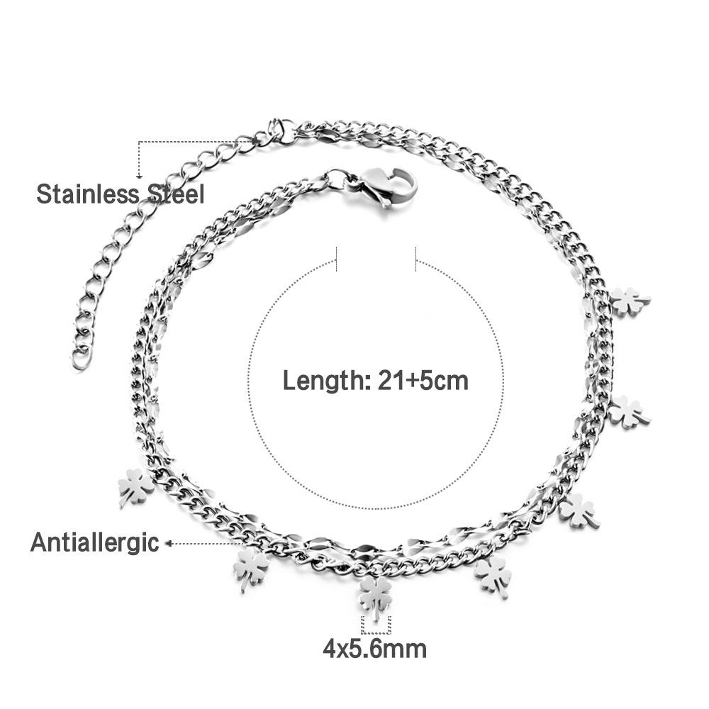 Double Layer Gold Ankle Bracelet Fashionable And Versatile Women's Foot Jewelry Unique Design Delicate Ankle Chain