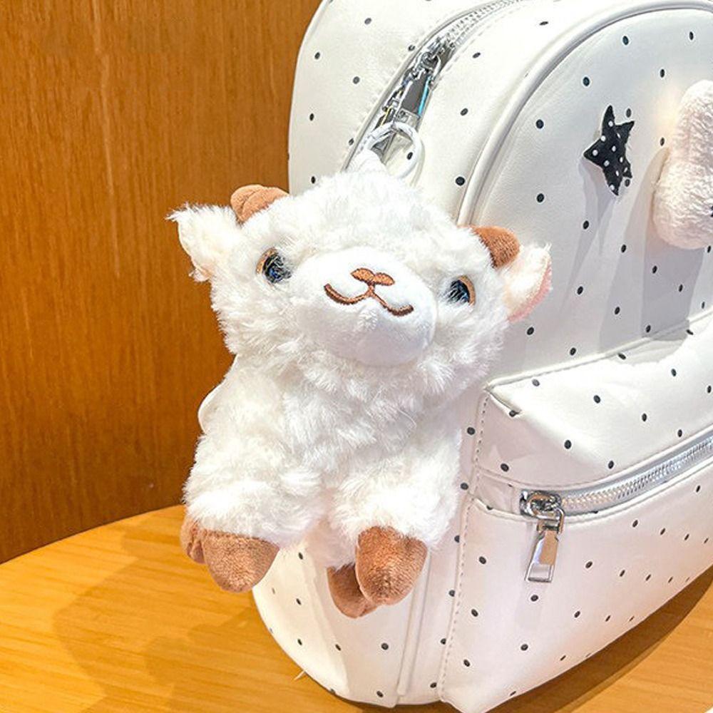 Soft Lamb Plush Keychain Cartoon Sheep Goat Bag Pendant Plush Stuffed Doll Keyring  Bag Charm