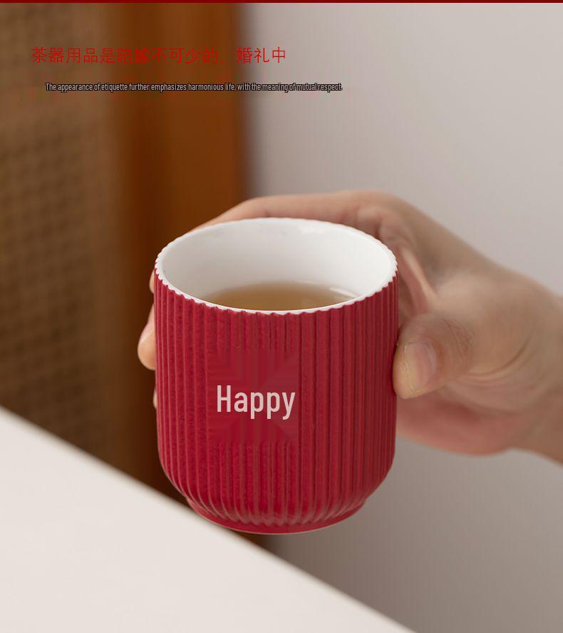 Wedding Tea Set: Teacups & Teapot Gift for Newlyweds, Perfect for Tea Ceremony, Toasting, & Dowry Souvenir