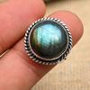 Labradorite Gemstone Handmade Solid 925 Sterling Silver Ring Jewelry