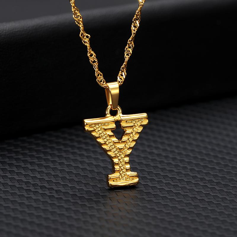 Collier Femme Capital Letter Neckaces For Women Boho Jewelry Stainless Steel Alphabet Initial Necklace Best Friend Gift