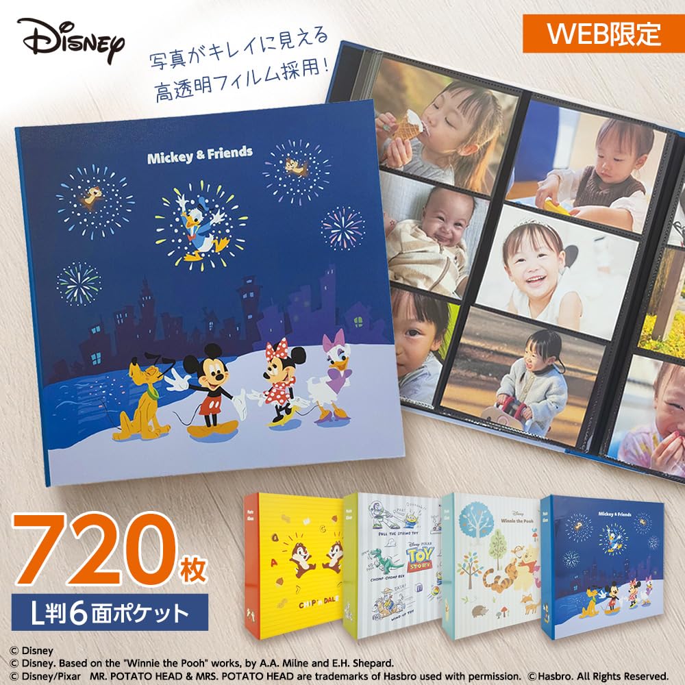 Nakabayashi Disney Character Album, Large Size, Holds 720 Photos, Large Capacity, IT-DY6L-720-02, Winnie the Pooh