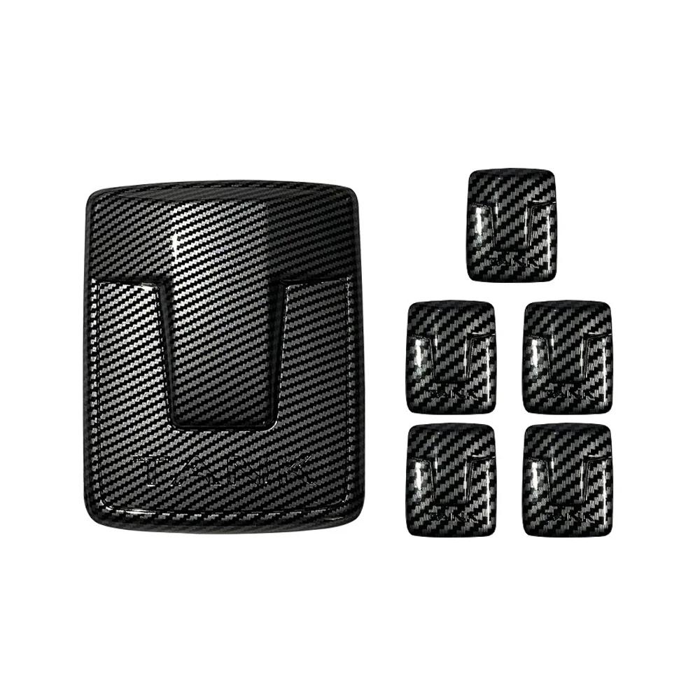 Car 3D ABS Sticker Front Emblem Badge Decals Black Badge Logo Emblem Cover Fit For Great Wall GWM TANK 300 2021-2025