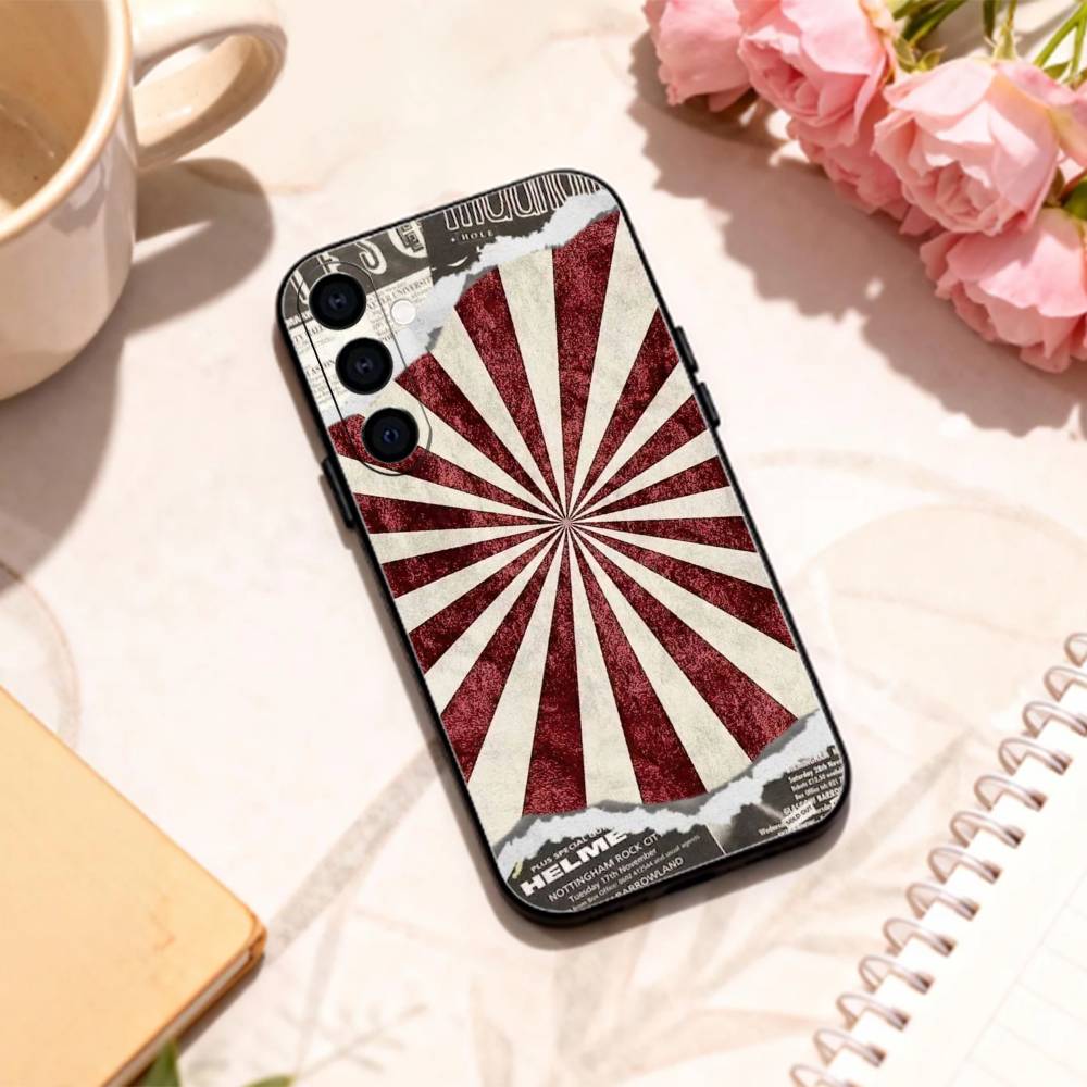 B-Burgundy White Stripe    phone Case For Samsung Galaxy A73,A72,A71,A70,A53,A52,A51,Others Soft Black Shell