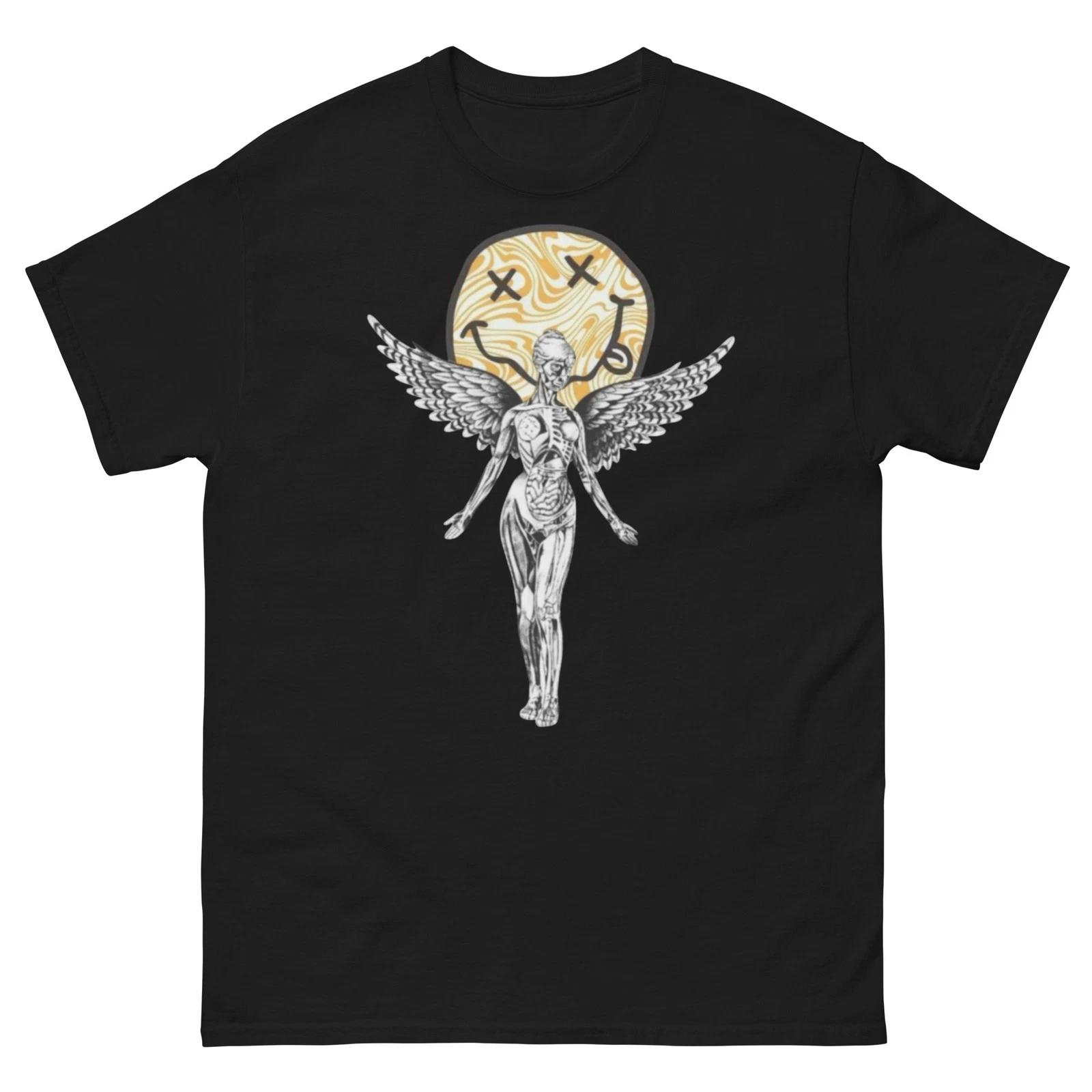Nirvana Angel Smiley Shirt Vintage Grunge Tee Y2K In Utero Style Graphic 4XL