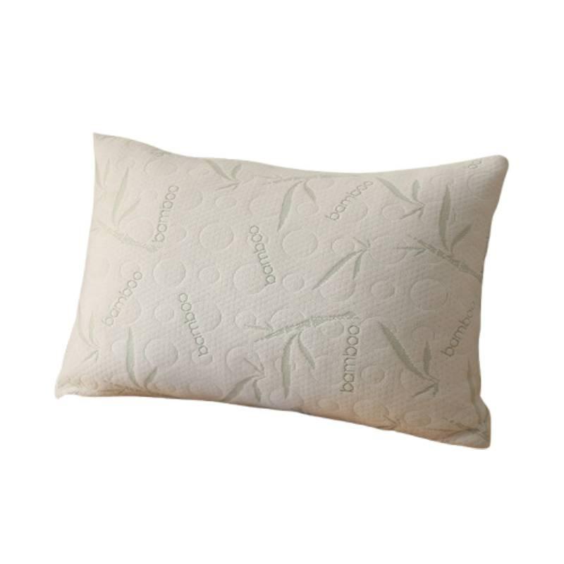 

Bamboo Knitted Silk Leaf Print Sponge Pillow Core For Bedroom Sleep Use