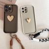 Phone Case For Oneplus 15 13 13T 12 12R 11 11R 10R 8T OnePlus NORD CE 6 5 2 3 4 LITE 5G NORD 5 3D Love Heart Strap Wrist Cover
