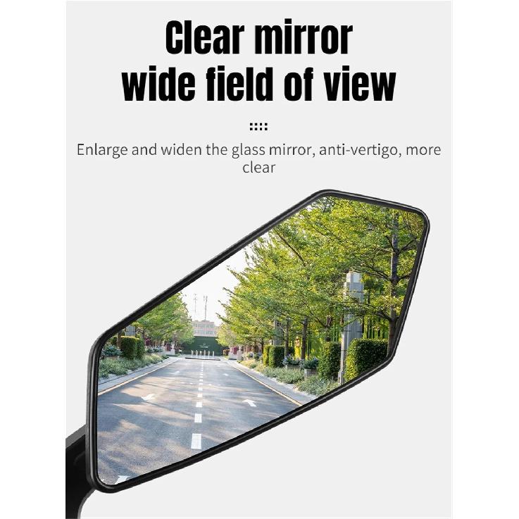1 Pair Bicycle Rear View Mirror Bike Cycling Clear Wide Range Back Sight Rearview Reflector Rotate 360 ° Adjustable Handlebar