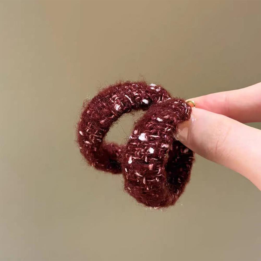 Woolen Knitted Earrings Sweet Red Earrings Autumn Winter Hoop Earrings Female Ear Accessories New Year Accessories Gift Women