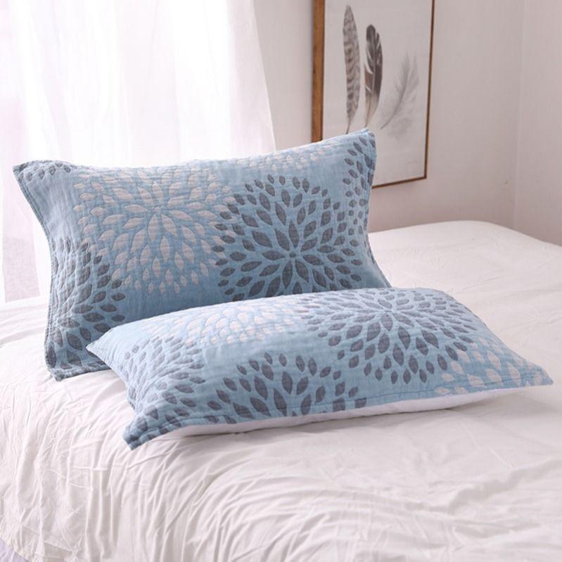 

Four Seasons Household 50x75 см Подушка с принтом Полотенце Дышащая хлопковая наволочка для спальни Моющиеся нескользящие подушки Чехол Постельное белье 50x75cm-1pair