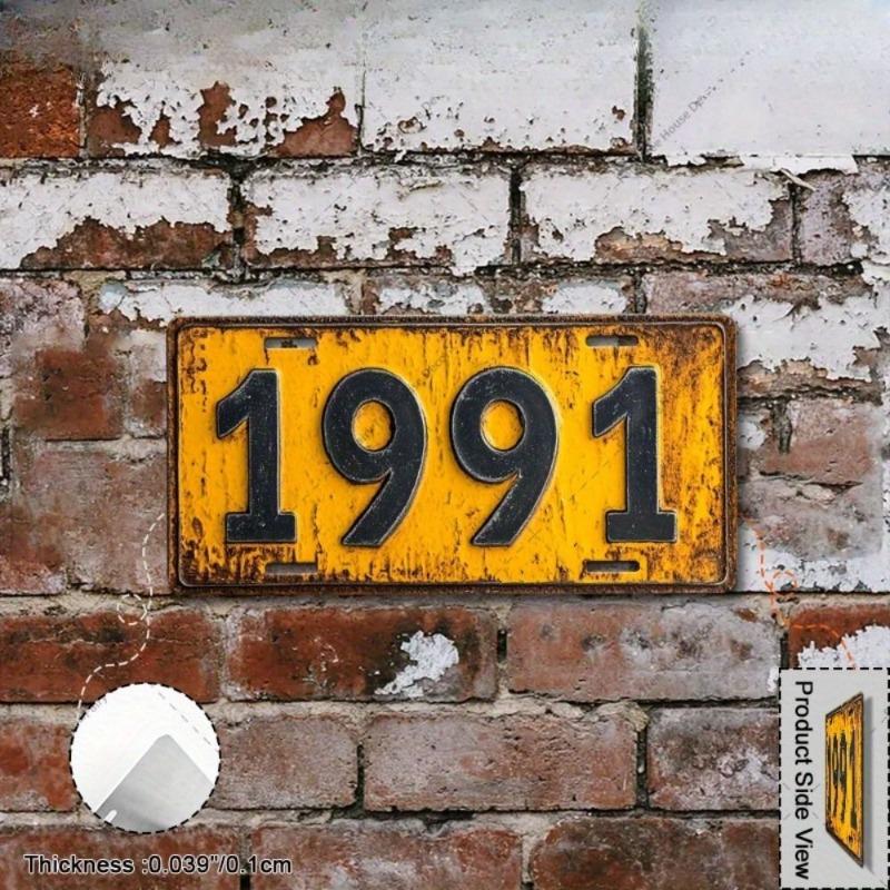 Motorcycle Souvenir License Plate, Metal Auto Wall Decor 15x30cm