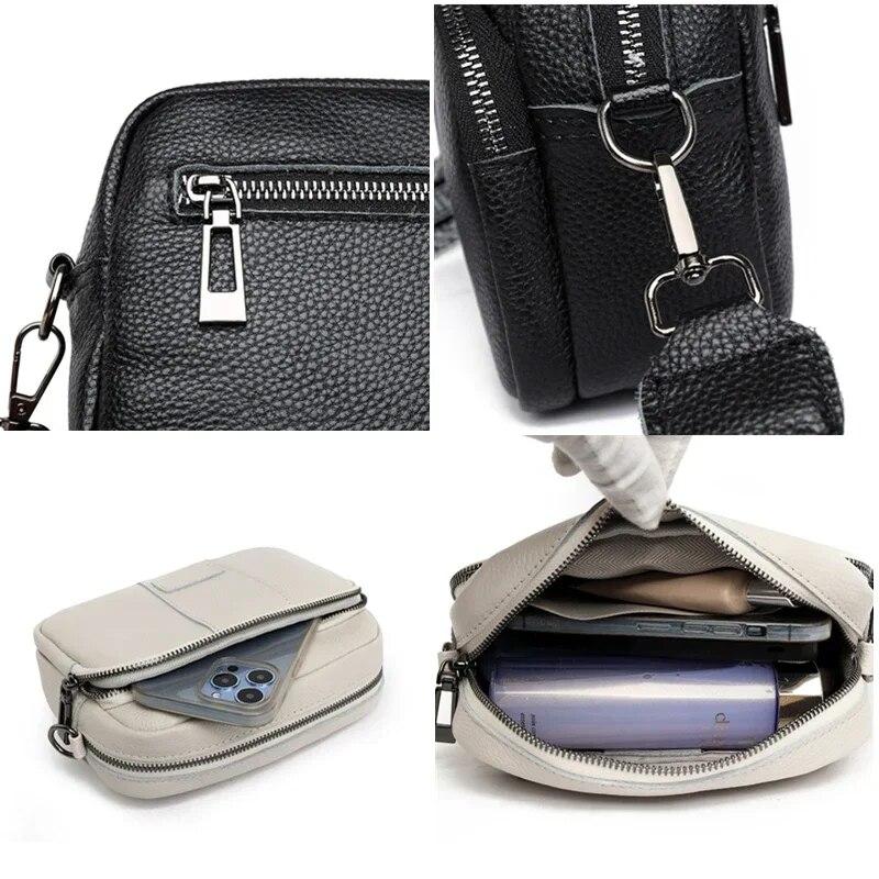 Leather Messenger Bag Women Fashion Handbag Crossbody Bag