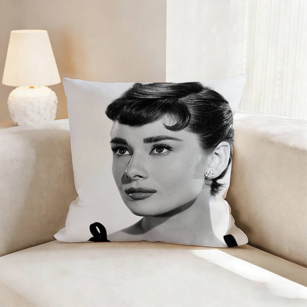 Beautful A-Audrey Hepburn Pillow Case Pattern Printed Pillowcase For Living Room Sofa Cushion Cover