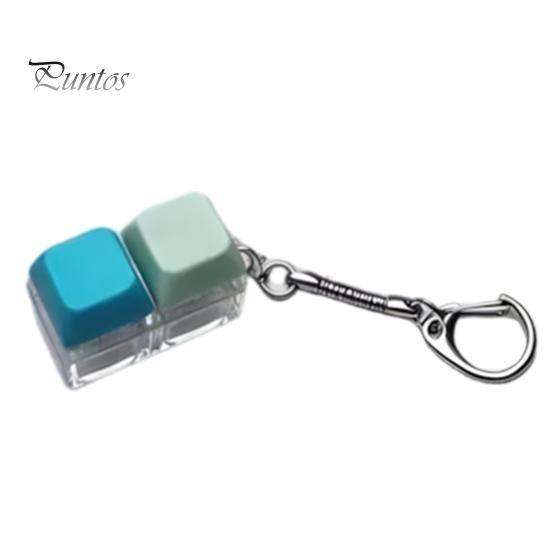 Compact Fidget Gadget 2/3/4/9-Keys Keyboard Toy, Stress Relief Push Button Finger Clicker Toy LED Light-up Mechanical Keychain Mini Without Light